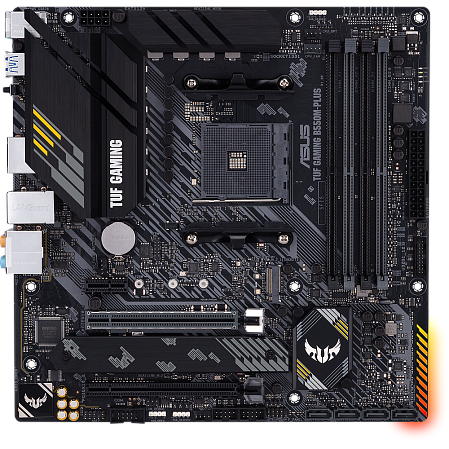 Материнская плата ASUS TUF Gaming B550M-Plus B550 Socket AM4 4xDDR4, 4xSATA3, RAID, 2xM.2, 2xPCI-E16x, 5xUSB3.2, 1xUSB3.2 Type C, DP, HDMI, 2.5Glan, mATX
