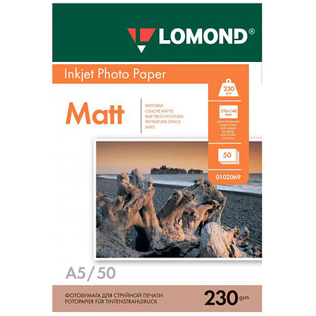 Фотобумага Lomond A5 230г/м2 50л, матовая (0102069)