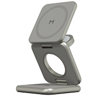 Беспроводная зарядная панель 3 в 1 Magssory Fold Pro WCH063 Qi2 Titanium