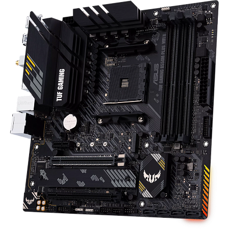 Материнская плата ASUS TUF Gaming B550M-Plus WiFi II B550 Socket AM4 4xDDR4, 4xSATA3, RAID, 2xM.2, 2xPCI-E16x, 5xUSB3.2, 1xUSB3.2 Type C, DP, HDMI, Wi-Fi, 2.5Glan, mATX