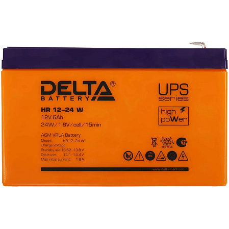 Батарея Delta HR 12-24W 12V 6Ah (151мм/52мм/99мм)
