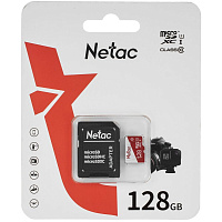 Карта памяти Micro SecureDigital 128Gb Netac SDXC class 10 (NT02P500ECO-128G-R)