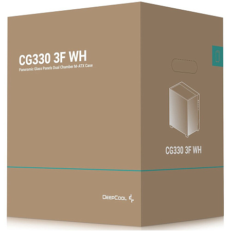 Корпус MicroATX Minitower Deepcool CG330 3F WH белый