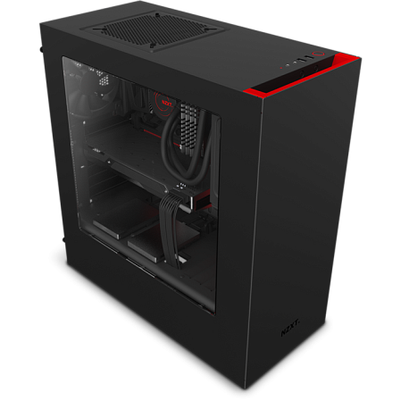 Корпус ATX Miditower NZXT S340 CA-S340MB-GR Black/Red