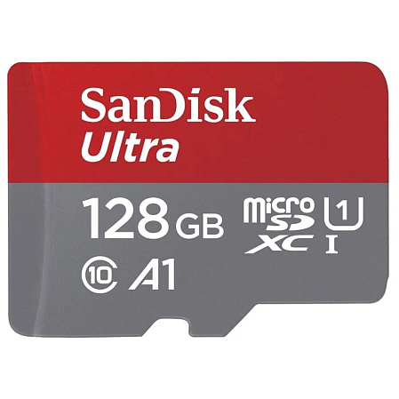 Карта памяти Micro SecureDigital 128Gb SanDisk Ultra microSDXC class 10 UHS-1 (SDSQUAB-128G-GN6MN)