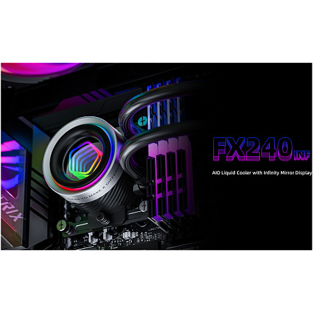 Система водяного охлаждения ID-Cooling FX240 Infinity ARGB Black 1150/1155/S1156/1151/1200/1700/1851, AM4/AM5