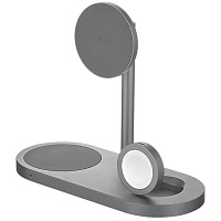 Беспроводная зарядная панель 3 в 1 Для IPhone, Apple Watch, Airpods uBear Stage Ultra Qi2.2 35W Grey