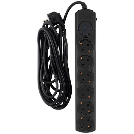 Сетевой фильтр Ippon BK-6-EU-5-10-B 6 розеток 5м черный