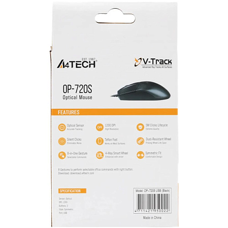 Мышь A4Tech OP-720S Black