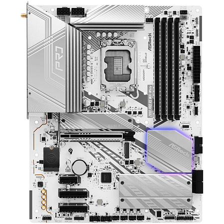 Материнская плата ASRock Z890 Pro RS WiFi White Z890 Soc-1851 4xDDR5, 4xSATA3, RAID, 4хM.2, 4xPCI-E16x, 3xUSB3.2, 2xUSB3.2 Type C, DP, HDMI, WiFi 2.5Glan, ATX