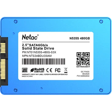 Внутренний SSD-накопитель 480Gb Netac N535S NT01N535S-480G-S3X SATA3 2.5"