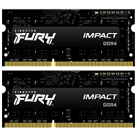 Модуль памяти SO-DIMM DDR4 32Gb (2x16Gb) PC25600 3200Mhz Kingston Fury Impact (KF432S20IBK2/32)