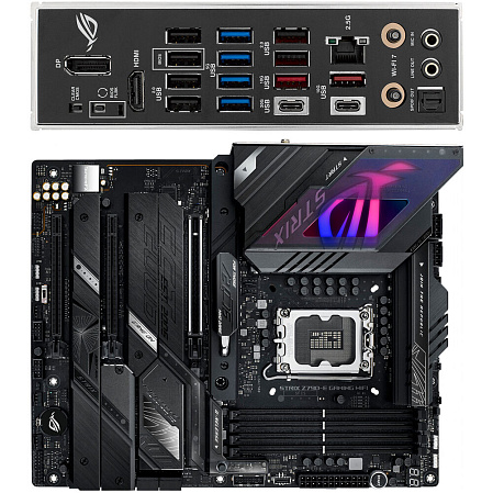 Материнская плата ASUS ROG Strix Z790-E Gaming WiFi Z790 Socket-1700 4xDDR5, 4xSATA3, RAID, 5xM.2, 3xPCI-E16x, 10xUSB3.2, 2xUSB3.2 Type C, DP, HDMI, WiFi, 2.5Glan, ATX