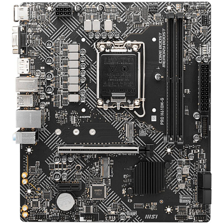 Материнская плата MSI Pro H610M-G H610 Socket-1700 2xDDR5, 4xSATA3, 1xM.2, 1xPCI-E16x, 2xUSB3.2, D-Sub, DP, HDMI, Glan, mATX