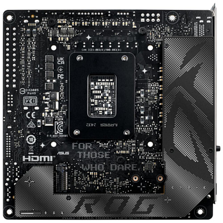 Материнская плата ASUS ROG Strix B860-I Gaming WiFi B860 Soc-1851 2xDDR5, 4xSATA3, RAID, 2хM.2, 1xPCI-E16x, 4xUSB3.2, 2xUSB3.2 Type C, DP, HDMI, WiFi, 2.5Glan, Mini-ITX