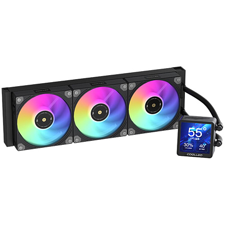 Система водяного охлаждения Coolleo ICE GOD LCD BK 360 ARGB Black (ICE-GOD-LCD-BK) S115x/1200/1700/1851, AM4/AM5