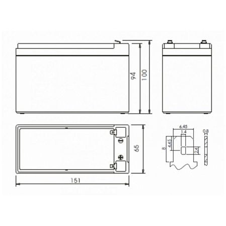 Батарея Powerman CA1270, 12V 7.0Ah