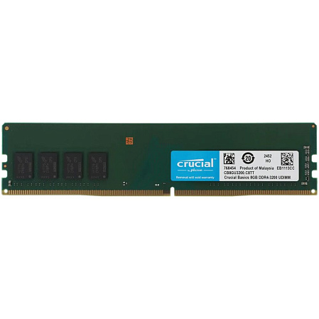 Модуль памяти DIMM 8Gb DDR4 PC25600 3200MHz Crucial (CB8GU3200)
