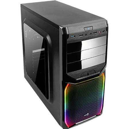 Корпус ATX Miditower AeroCool V3X RGB Window Black 