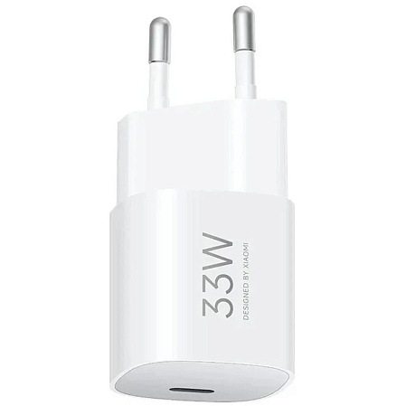 Сетевое зарядное устройство Xiaomi 33W Nano Power Adapter Type C, белое