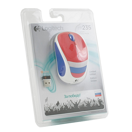 Мышь Logitech M235 Wireless Mouse Flag Russia USB 910-004033