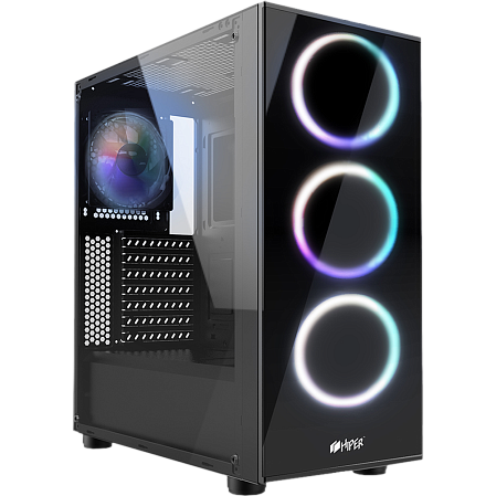 Корпус ATX Miditower HIPER SR-3RGB Black