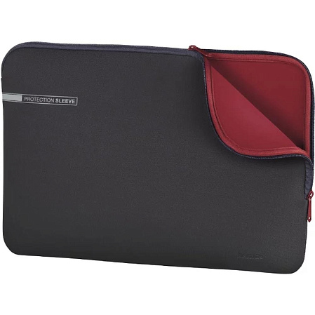 15.6" Чехол для ноутбука Hama Neoprene серый/красный неопрен