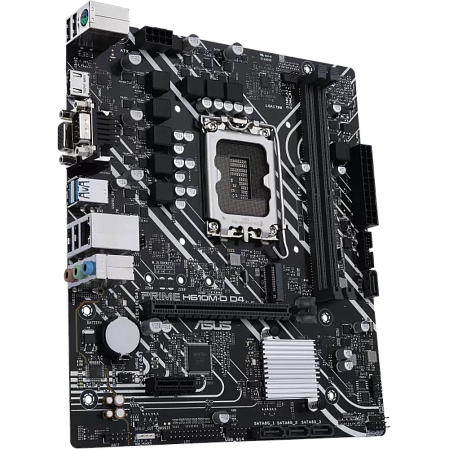 Материнская плата ASUS Prime H610M-D D4 H610 Socket-1700 2xDDR4, 4xSATA3, 1xM.2, 1xPCI-E16x, 2xUSB3.2, 1xCOM, D-Sub, HDMI, Glan, mATX