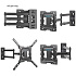 Кронштейн наклонно-поворотный Kromax DIX-18 22-55' до 40кг Vesa до 400x400 черный