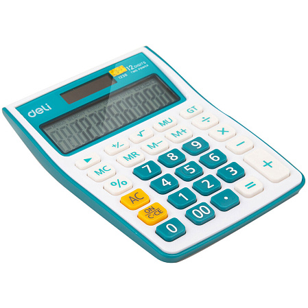 Калькулятор Deli E1238/BLUE синий 12-разр.