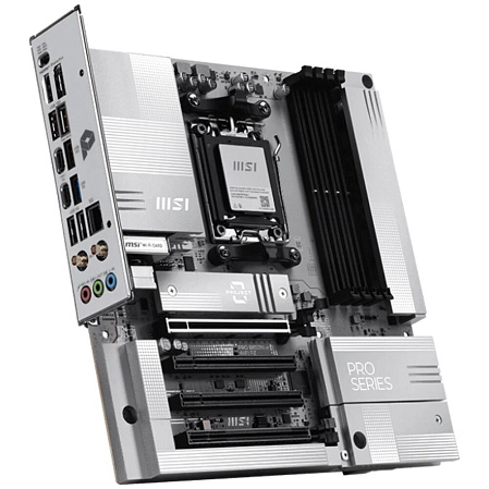 Материнская плата MSI Pro B850M-A WiFi PZ Socket-AM5 AMD B850 4xDDR5, 4xSATA3, RAID, 2xM.2, 4xPCI-E16x, 6xUSB3.2, 2xUSB3.2 Type C, DP, HDMI, WiFi, 5Glan, mATX Ret