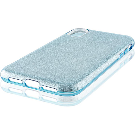 Чехол для Apple iPhone Xr Brosco Shine, накладка, голубой
