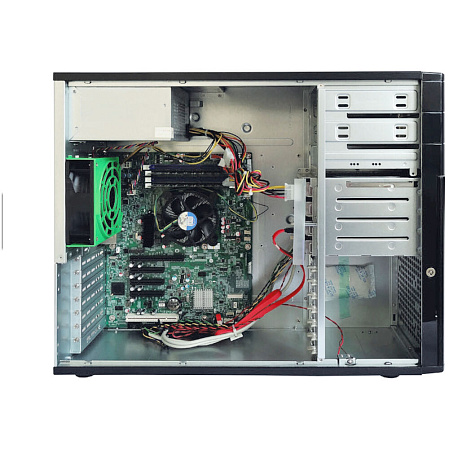 Корпус Ablecom 4-trays Workstation Chassis 2 x 5.25" drive bays 4 x 3.5" swappable HDD trays; 4-port 6 Gbps SAS/ SATA to SATA HDD; no PSU onboard (AC-PS7500