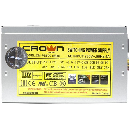 Блок питания 500W Crown CM-PS500 office Oem