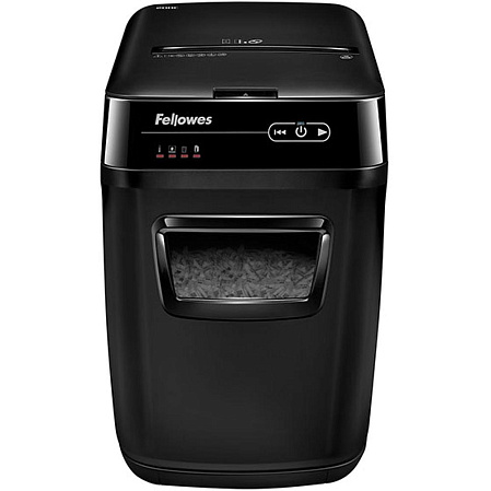 Уничтожитель бумаг Fellowes AutoMax 200C (секр.P-4)/фрагменты/200лист./32лтр./пл.карты