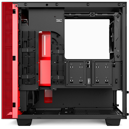 Корпус MicroATX Miditower NZXT H400i Smart CA-H400W-BR Black/Red