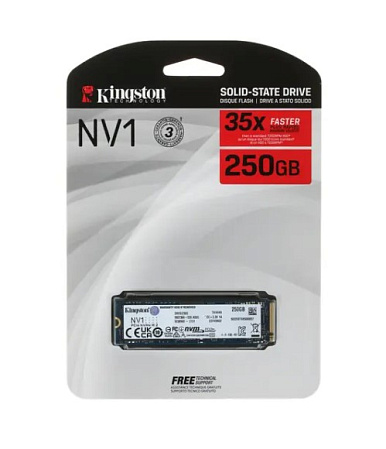 Внутренний SSD-накопитель 250Gb Kingston NV1 SNVS/250G M.2 2280 PCIe NVMe 3.0 x4