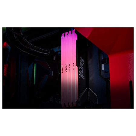 Модуль памяти DIMM 16Gb 2х8Gb DDR4 PC25600 3200MHz Kingston Fury Beast RGB Black (KF432C16BB2AK2/16)