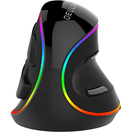 Мышь Delux KM-M618 Plus RGB Black проводная