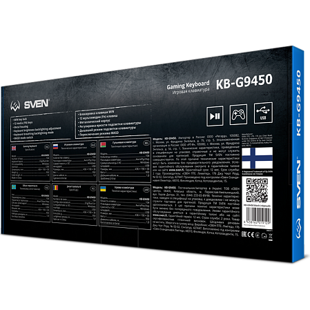 Клавиатура Sven KB-G9450 Black USB