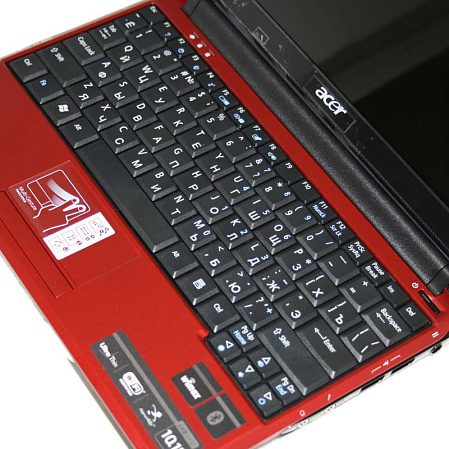 Нетбук Acer Aspire One AO531h-0Dr Atom N270/1/250/WiMax/10.1"HD/Win7 Start/Red (LU.SAP0D.003)