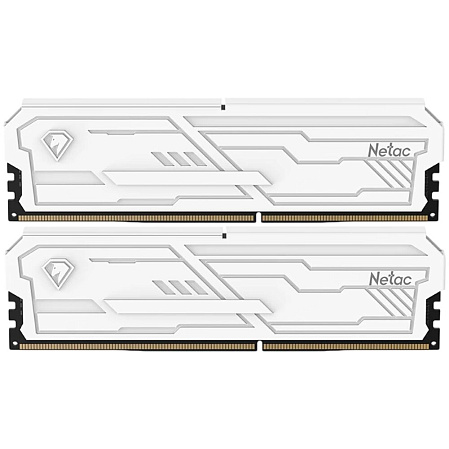Модуль памяти DIMM 32Gb 2х16Gb DDR4 PC25600 3200MHz Netac Shadow III White (NTSHD4P32DP-32W)