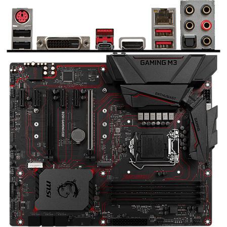 Материнская плата MSI B250 Gaming M3 B250 Socket-1151 4xDDR4, 6xSATA3, RAID, 2хM.2, 2xPCI-E16x, 4xUSB3.1, 1xUSB3.1 Type-C, HDMI, DVI, Glan, ATX
