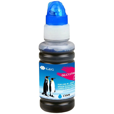 Чернила G&G GG-C13T00S24A 103C Cyan для 70мл для L1110/L3151/L3100/L3101/L3110/L3150