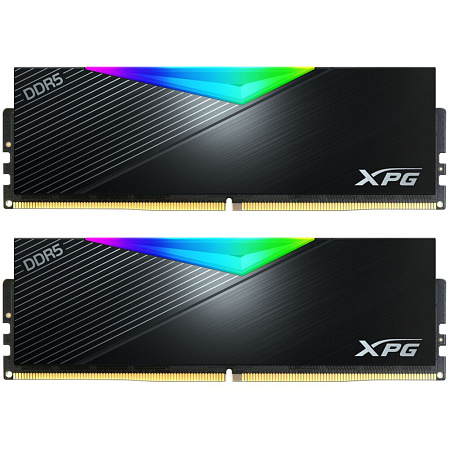 Модуль памяти DIMM 64Gb 2х32Gb DDR5 PC51200 6400MHz ADATA XPG Lancer RGB Black (AX5U6400C3232G-DCLARBK)