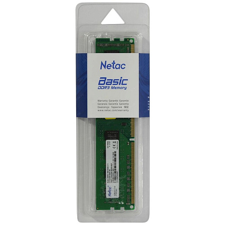 Модуль памяти DIMM 8Gb DDR3 PC12800 1600Mhz Netac