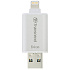 USB Flash накопитель 64GB Transcend JetDrive Go 300 для Apple iPhone\iPad\iPod Touch с разъемом Lightning MFI серебристый