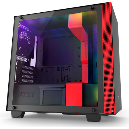 Корпус MicroATX Miditower NZXT H400i Smart CA-H400W-BR Black/Red