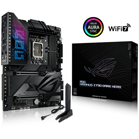 Материнская плата ASUS ROG Maximus Z790 Dark Hero Z790 Socket-1700 4xDDR5, 4xSATA3, RAID, 5xM.2, 2xPCI-E16x, 9xUSB3.2, 3xUSB3.2 Type C, HDMI, Wi-Fi, 2.5Glan, ATX
