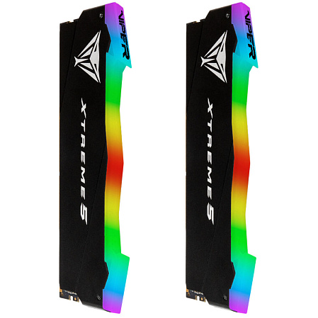 Модуль памяти DIMM 48Gb 2х24Gb DDR5 PC64000 8000MHz Patriot Memory Viper Xtreme 5 RGB Black (PVXR548G80C38K)